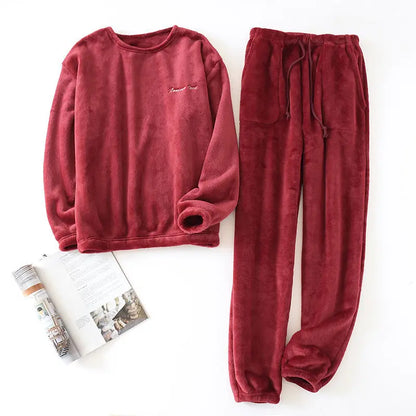 Cozy Plush 2-Piece Sleepwear Set for Men
