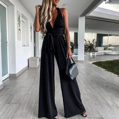 Chic Sleeveless Flowy Waist Jumpsuit for Women