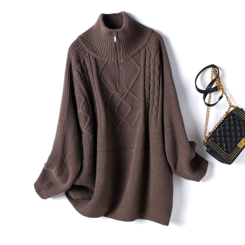 Comfy Winter Geometric Knit Sweater