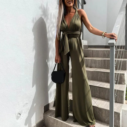 Chic Sleeveless Flowy Waist Jumpsuit for Women
