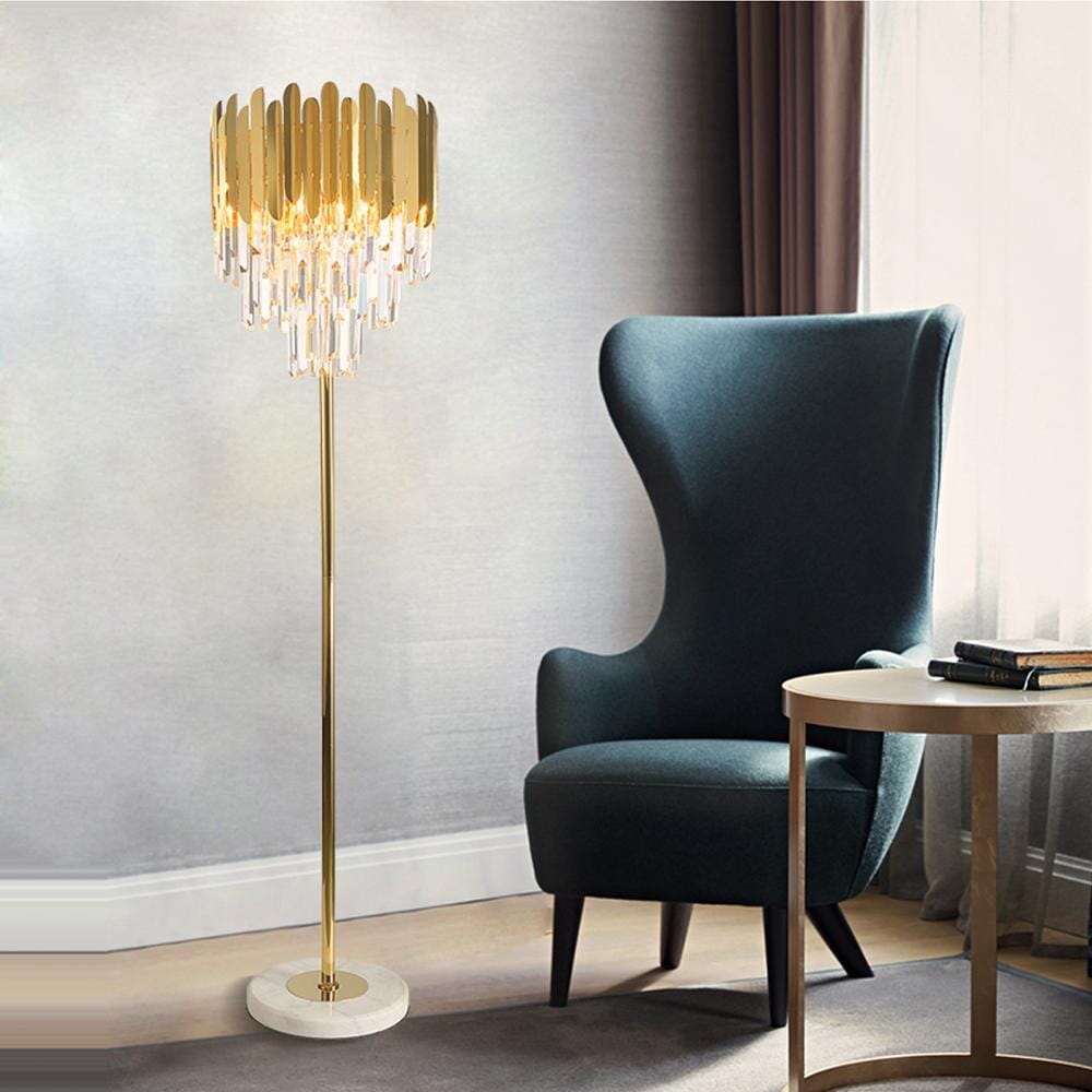 Elegant Glass Floor and Table Lamp
