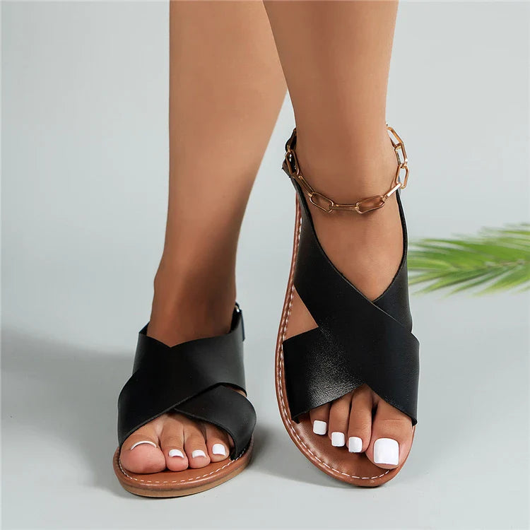 Comfortable Heeled Ankle Strap Sandals - Breathable Summer Shoes