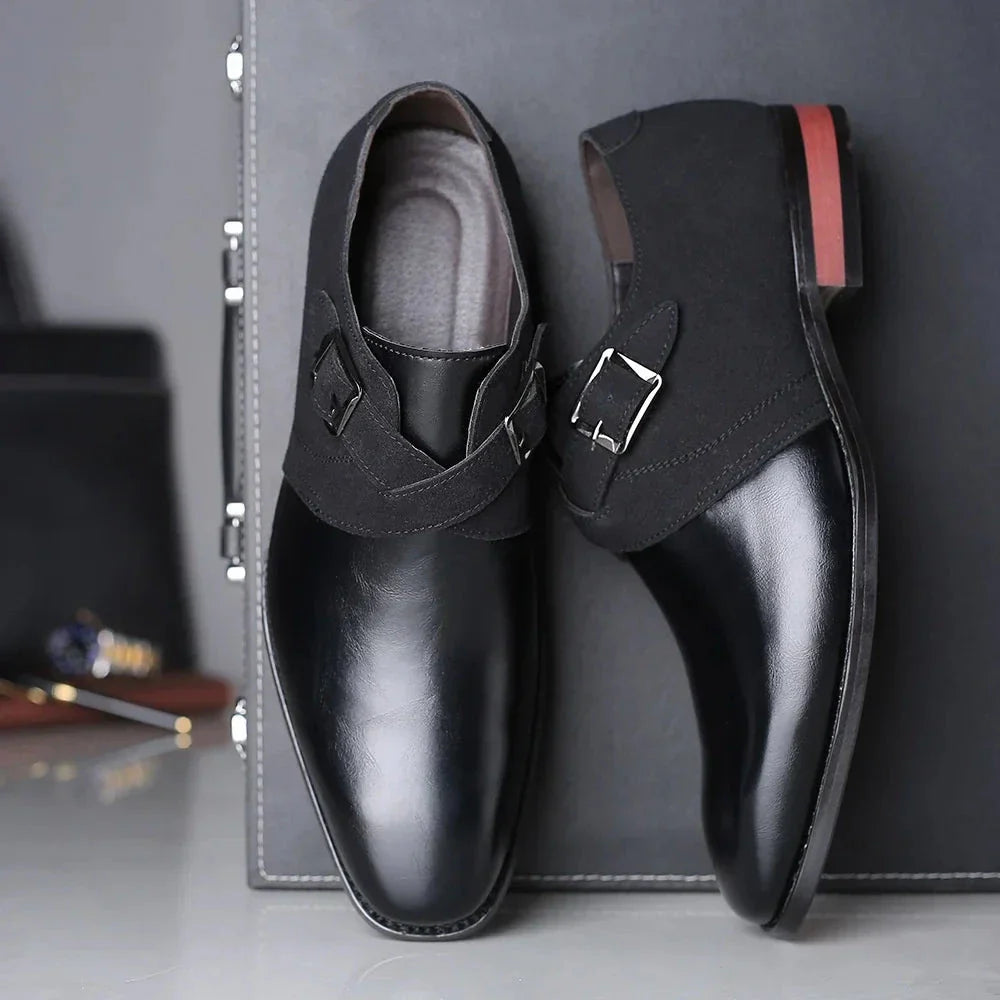 Aurelio | Derby Shoes – Leather Slip-On Dress Shoes with Cushioned Comfort