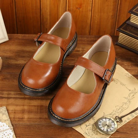 Retro Style JK School Girl Platform Shoes Women