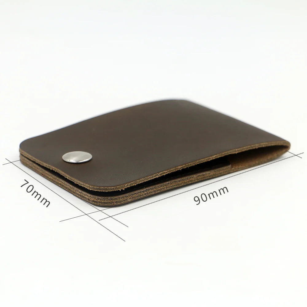 Genuine Brown Leather Card Wallet - BritishElegance