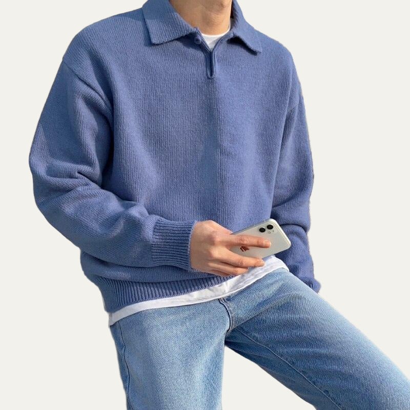 Men’s Classic Knit Polo Sweater