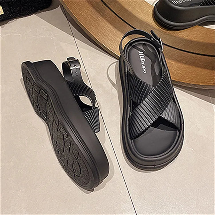 Comfortable Contour Slide Sandals - Open Toe Summer Slippers
