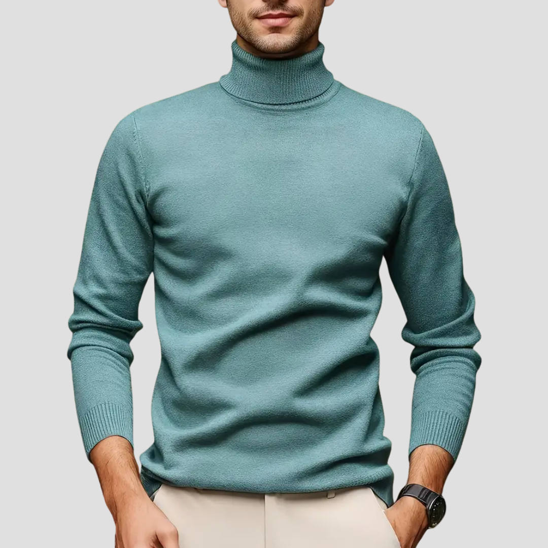 Men’s Sleek Fitted Turtleneck Sweater