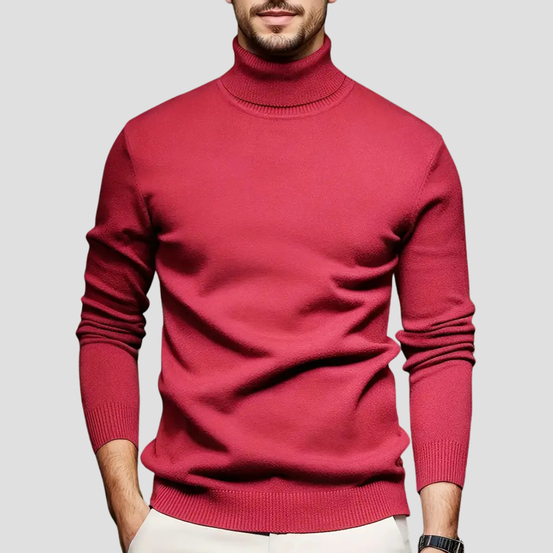 Men’s Sleek Fitted Turtleneck Sweater