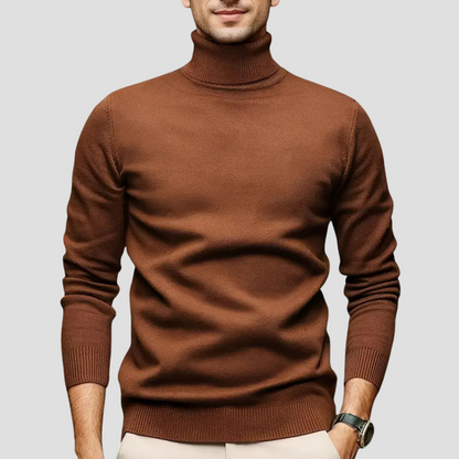 Men’s Sleek Fitted Turtleneck Sweater