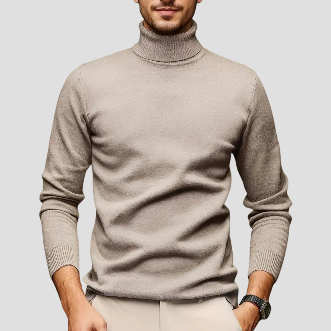 Men’s Sleek Fitted Turtleneck Sweater