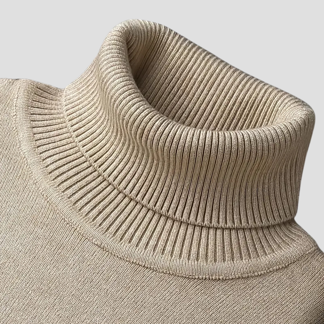 Men’s Sleek Fitted Turtleneck Sweater