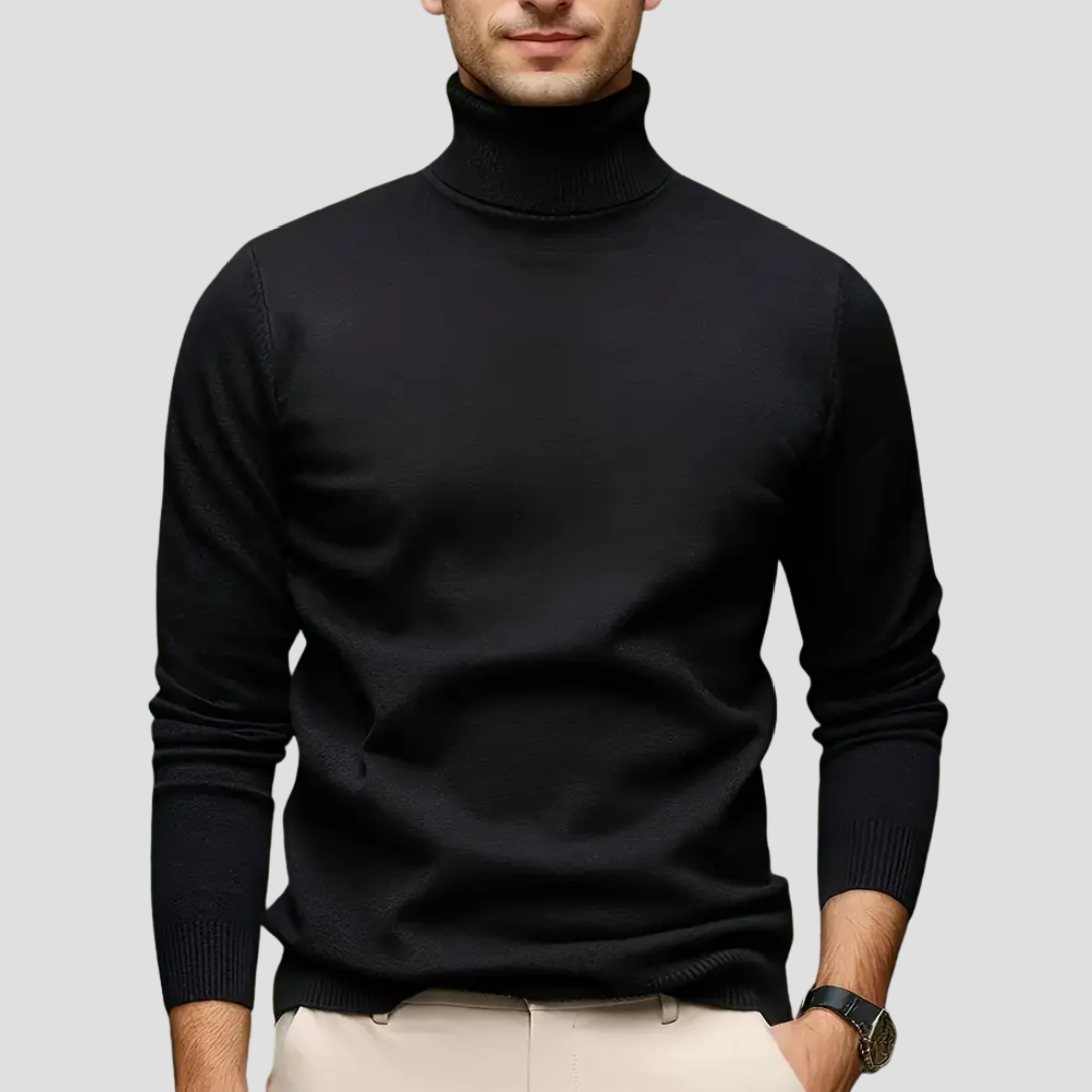 Men’s Sleek Fitted Turtleneck Sweater