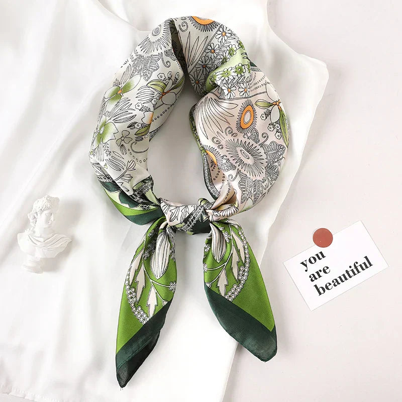 Soft Plaid Scarf for Women Neck Hair Accessory