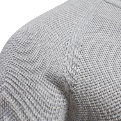 Half Zip Sweater- Breathable Blend And Adjustable Neckline