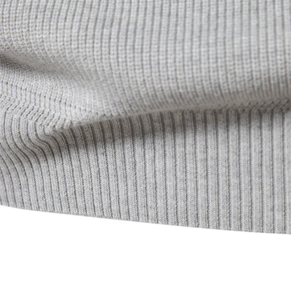 Half Zip Sweater- Breathable Blend And Adjustable Neckline