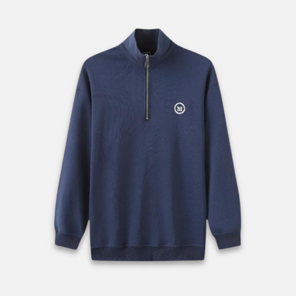 Half Zip Top - Sleek Zip Front & Soft Blend Layering Ease