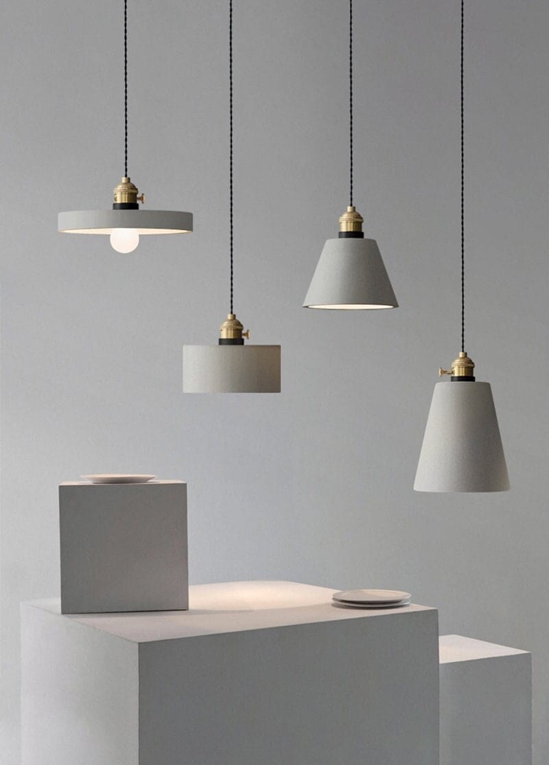 Unique Concrete Pendant Light with LED Bulb Included - BritishElegance