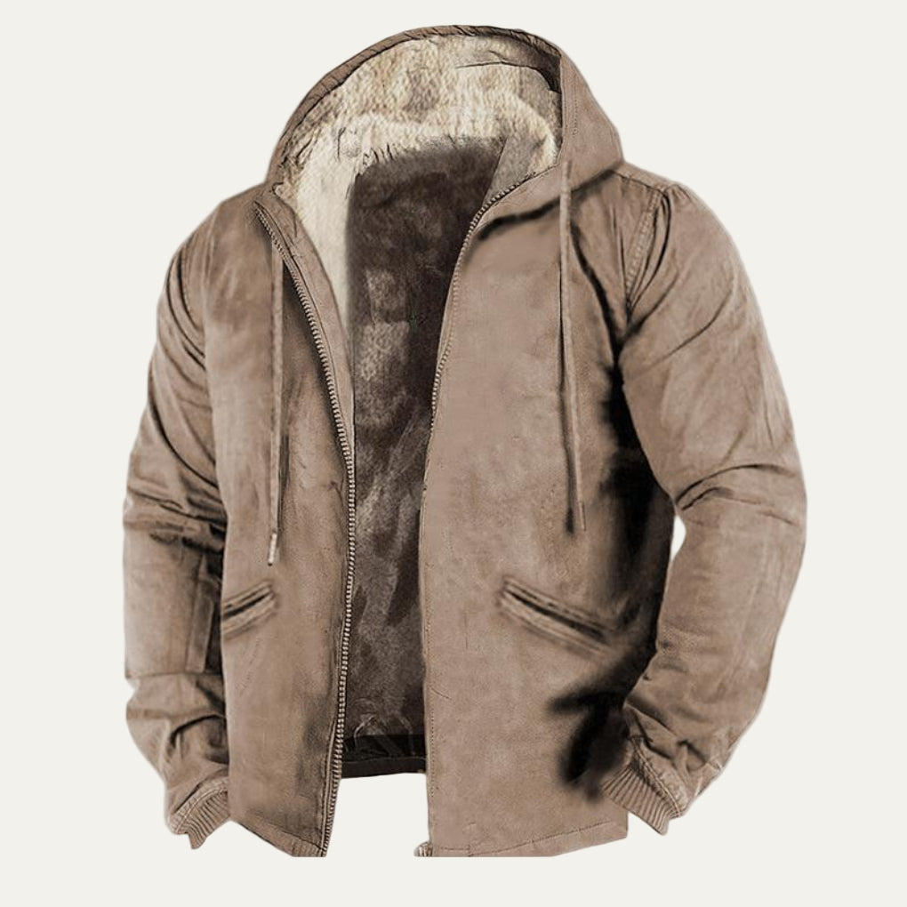 Men’s Winter Hooded Casual Zip Jacket