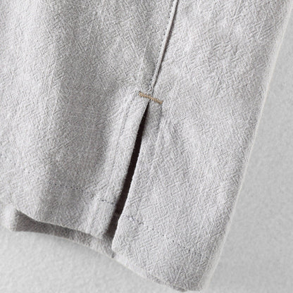 Riku Men’s Cotton-Linen Polo Shirt – Short Sleeve Casual Collar Top