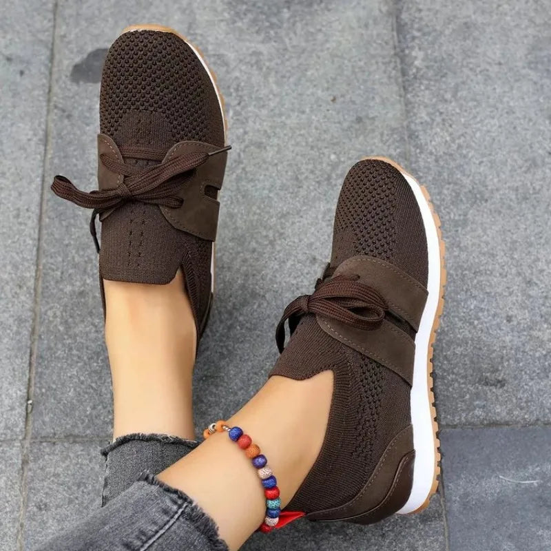 Hazel Shoes | Mesh Lace-Up Comfy Sneakers