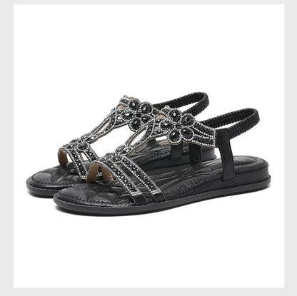 Sparkly Gemstone Flip Flop Sandals