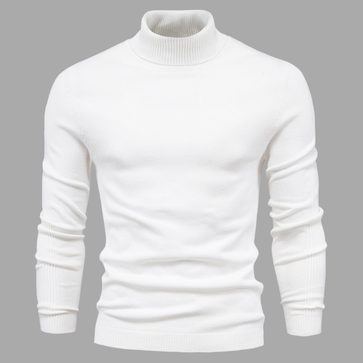 Men's Turtleneck Jumper – Soft Washable Knit for Autumn Layering