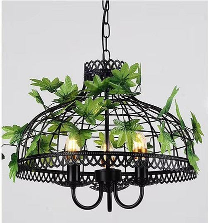 Rustic Metal Cage Pendant Light