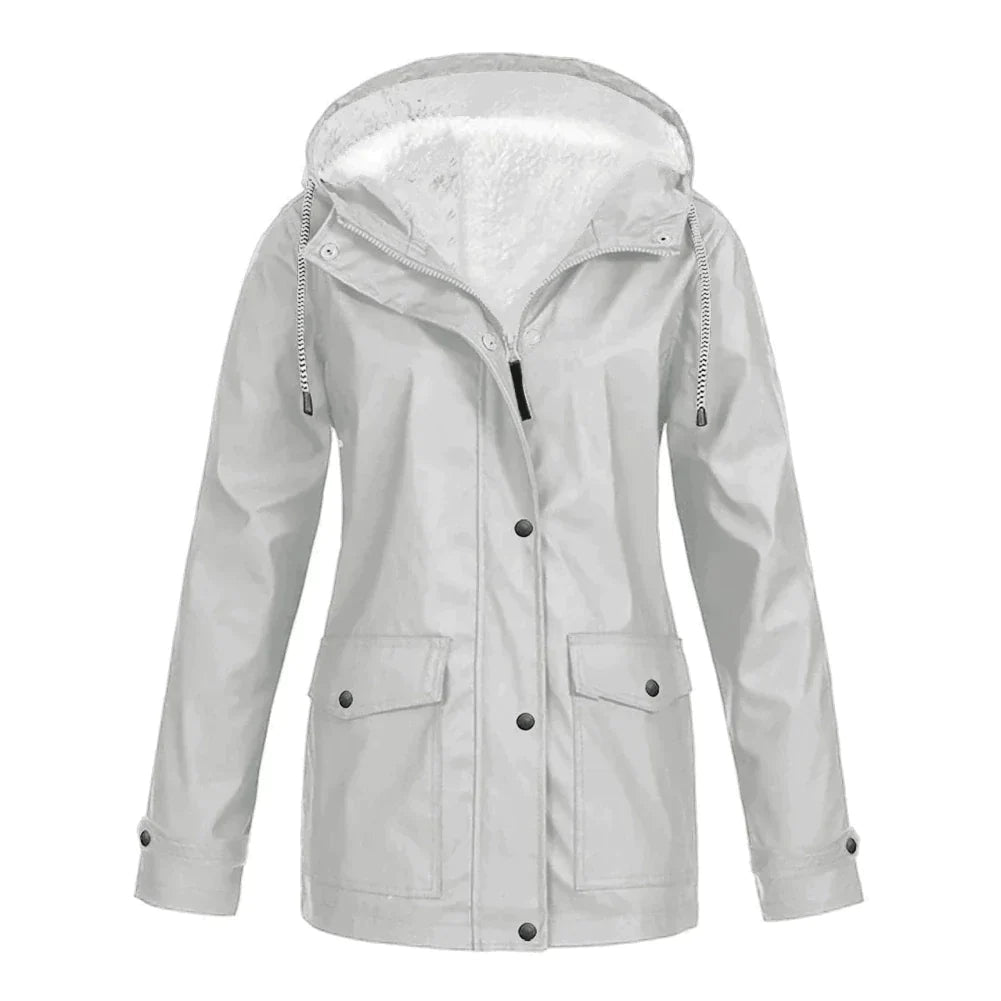 Waterproof Women's Parka Coat With Fleece