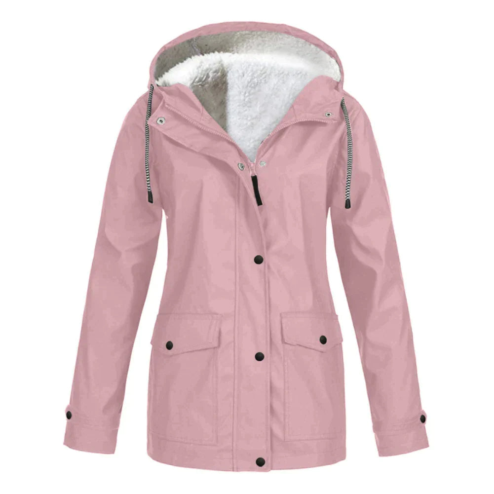 Waterproof Women's Parka Coat With Fleece