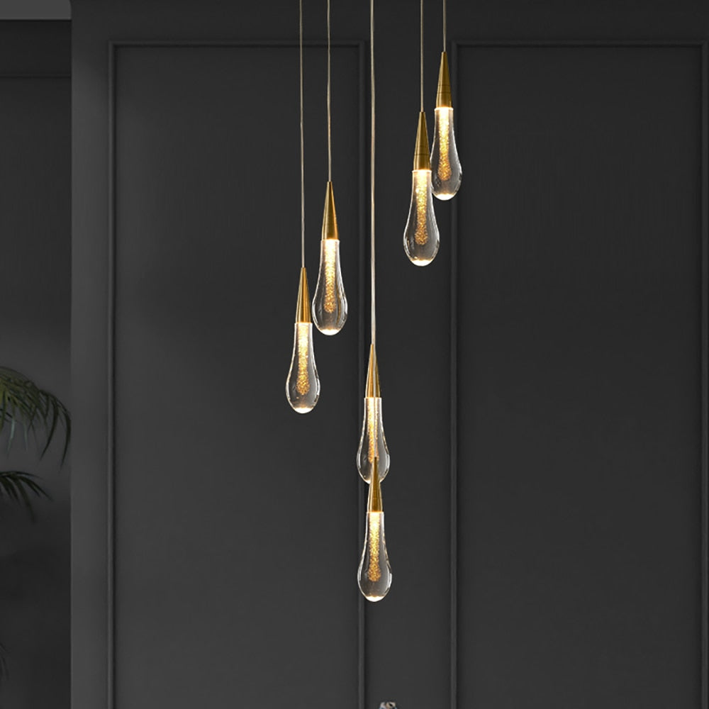 Elegant Glass LED Hanging Light Fixture