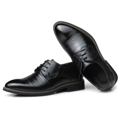 PU Leather Oxford Lace-Up Office Shoes Men