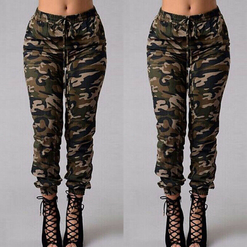 Women's Slim Fit Camo Jogger Pants - BritishElegance