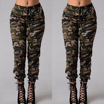 Women's Slim Fit Camo Jogger Pants