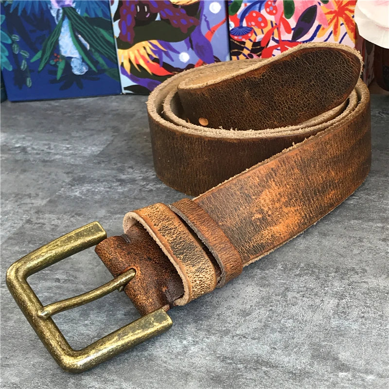 Genuine Leather Cowboy Belt - BritishElegance
