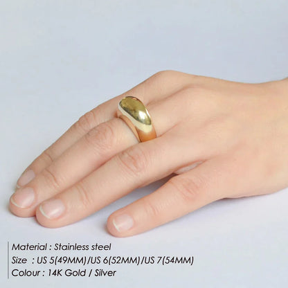 Simple Elegant Silver Tone Band Ring for Women - BritishElegance