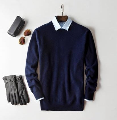 Luxurious Cashmere Crew Neck Classic Sweater