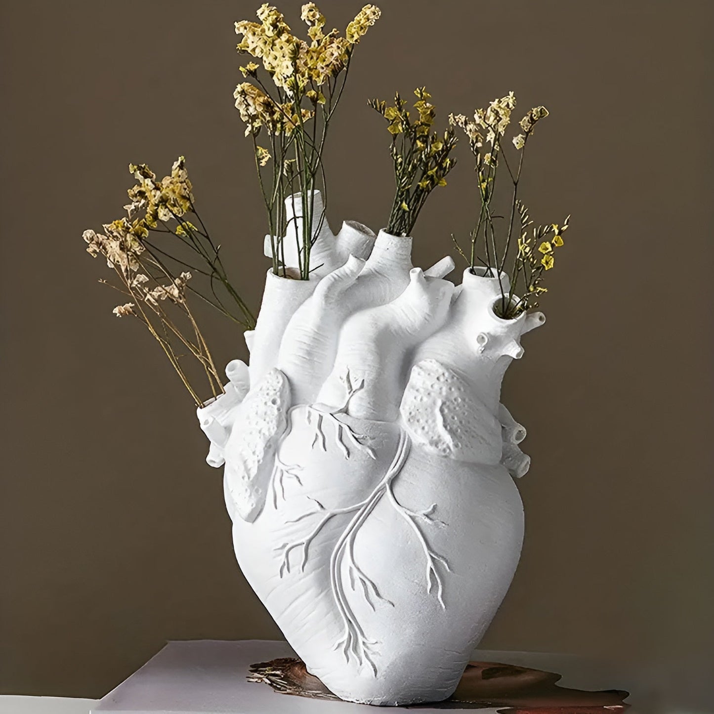 Beautiful Floral Heart Shaped Glass Vase