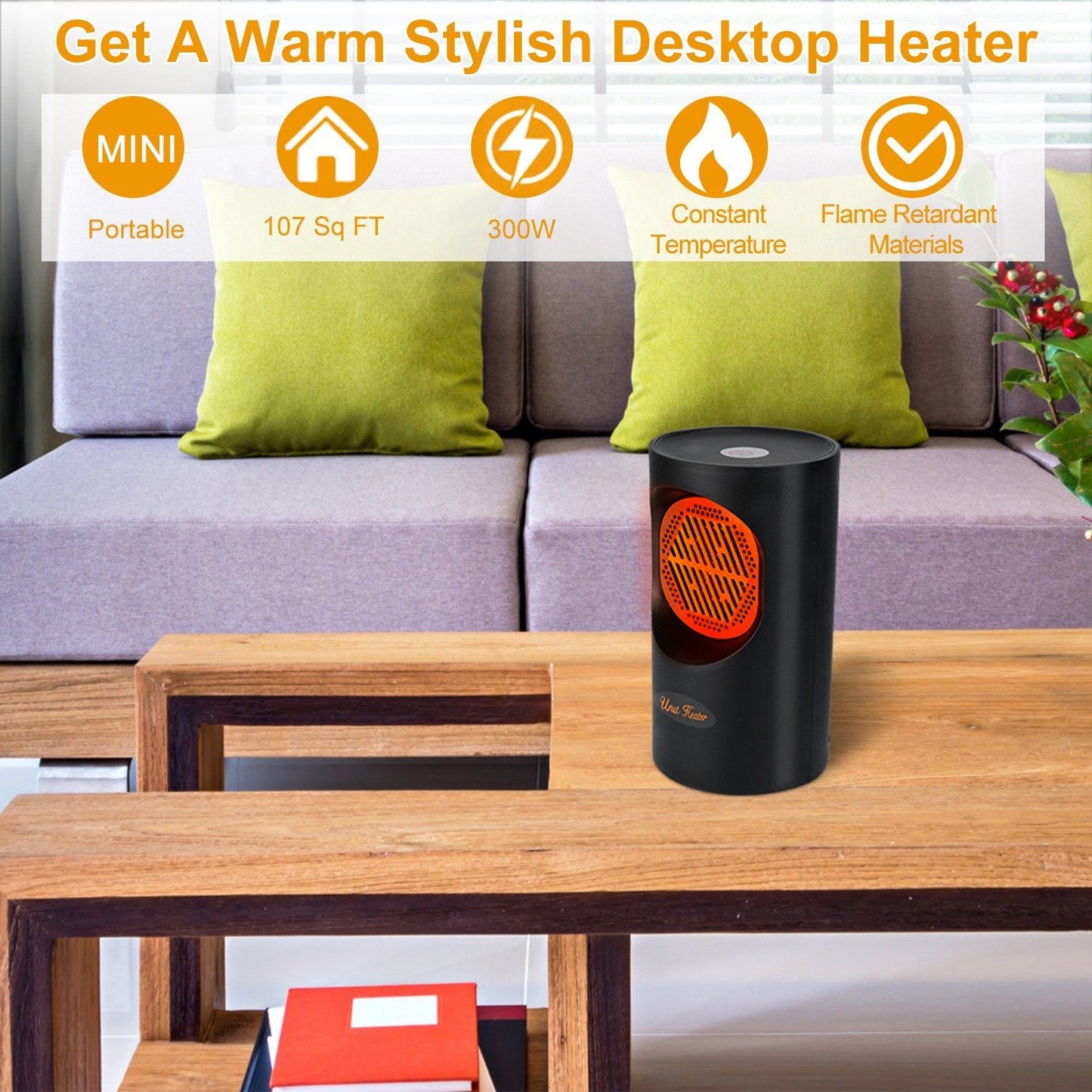 HeatWave | Compact Efficient 300W Portable Electric Heater