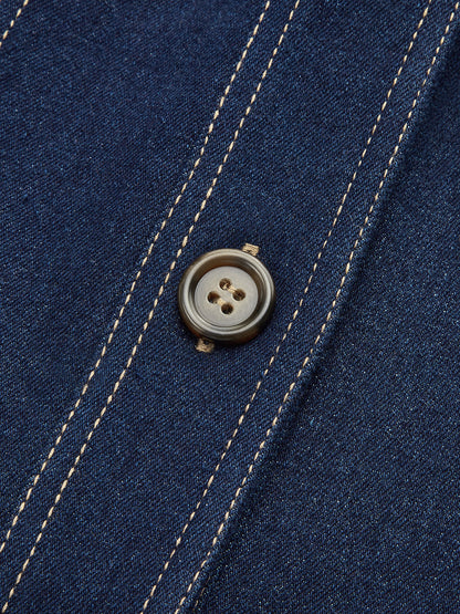 Heaven | Women’s Trendy Contrast Stitch Cropped Denim Jacket