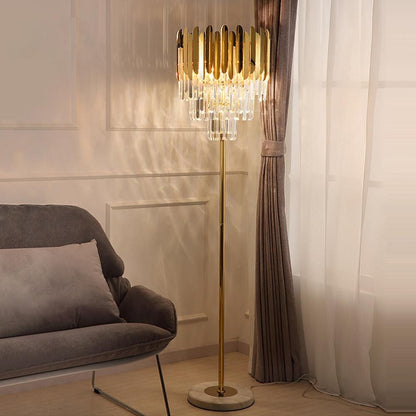 Elegant Glass Floor and Table Lamp
