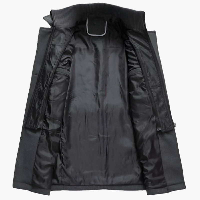 Men’s Layered Peacoat with Removable Inner Placket