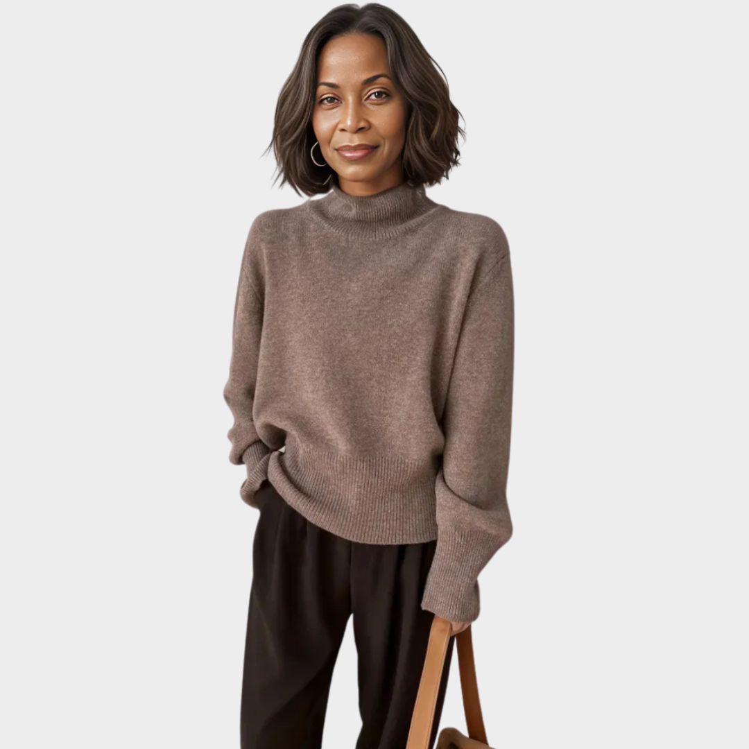 Heidi – Women's High Neck Loose Sweater