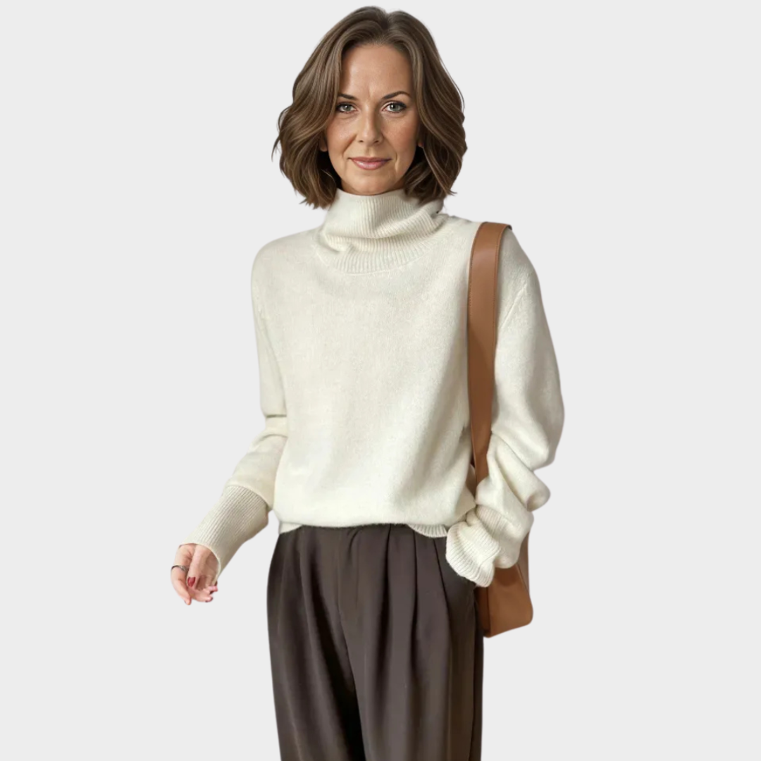 Heidi – Women's High Neck Loose Sweater