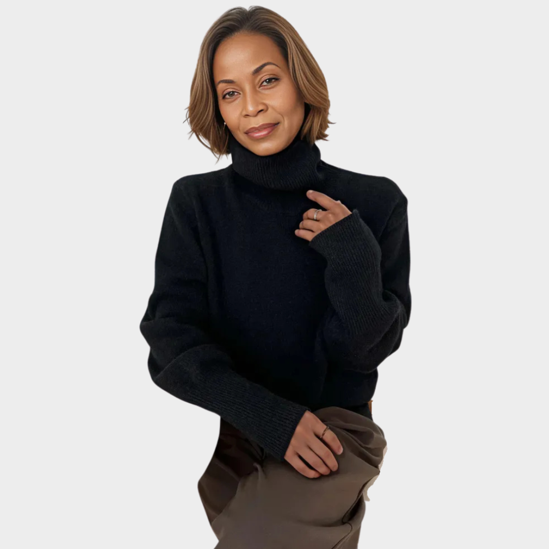 Heidi – Women's High Neck Loose Sweater