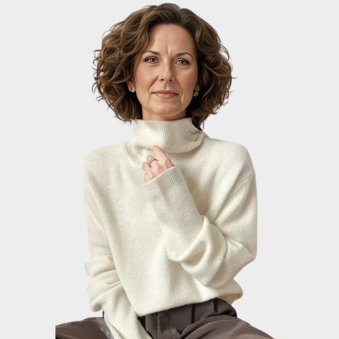 Heidi – Women's High Neck Loose Sweater