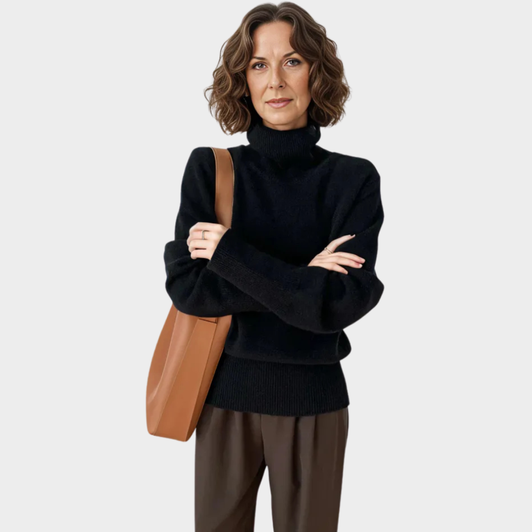 Heidi – Women's High Neck Loose Sweater