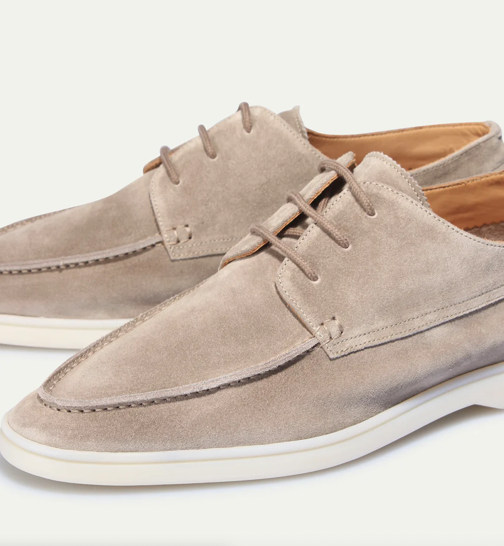 Men’s Suede Lace Up Derby Boat Hybrid Shoes