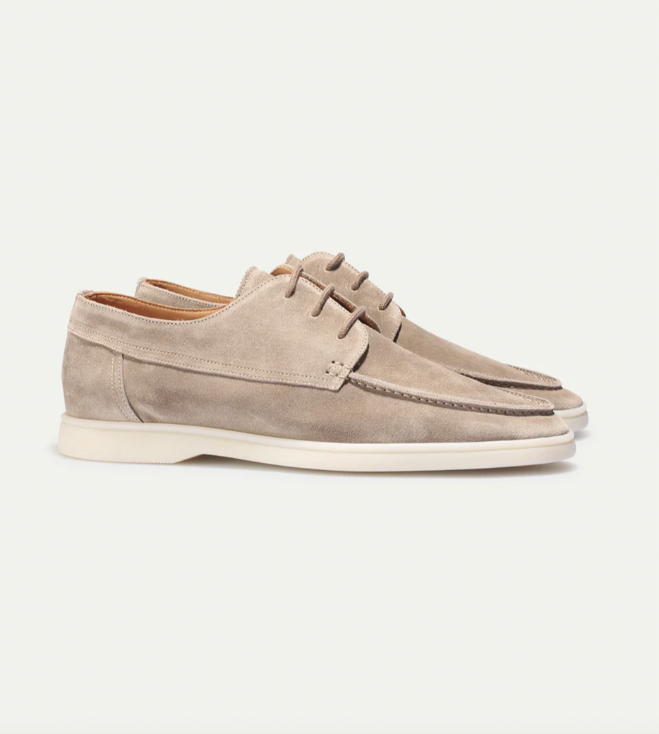 Men’s Suede Lace Up Derby Boat Hybrid Shoes