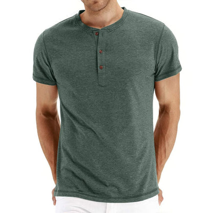 Henley T-Shirt – Soft Blend Knit And Adjusting Neck Placket